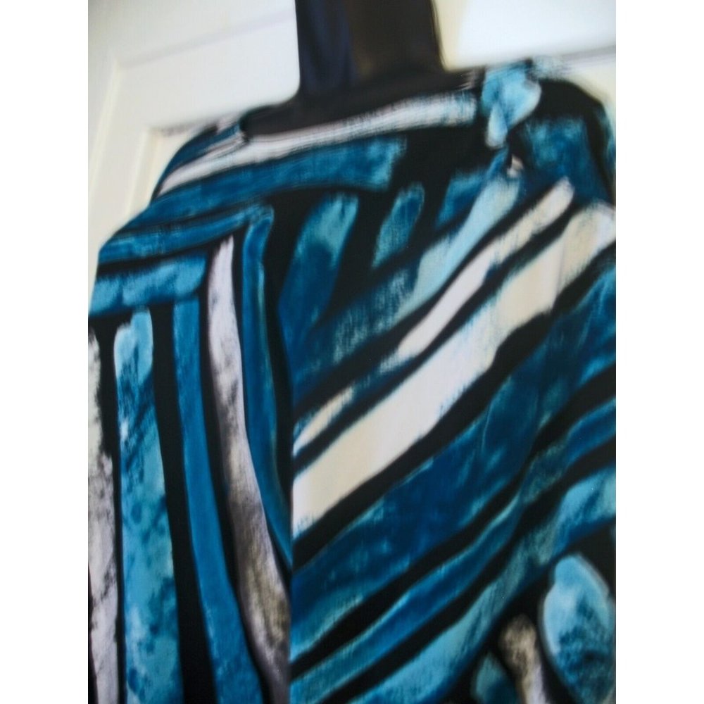 Alfani Dress Knee length Multicolor Striped Print Long Sleeves Size M